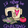 thumbnail image 3 of CafePress - I'd Rather Be Quilting Zip Hoodie (Dark) - Zip Hoodie, Classic Hooded Sweatshirt with Metal Zipper, 3 of 4