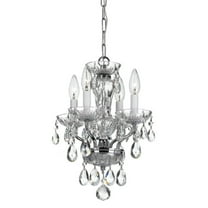 15 inch 4 Light Chandelier-Italian Crystal Type-Polished Chrome Finish Bailey Street Home 49-Bel-4651924