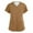 01# Light Brown, variant on Womens Scrub Tops Summer Casual Solid Color Short Sleeve V Neck Nurse Uniform Work Blouse Loose Workout Pullover Shirt 3XL Polyester