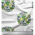 thumbnail image 1 of Soimoi Poly Georgette Fabric Leaves & Floral Block Print Fabric by Yard 42 Inch Wide, 1 of 3