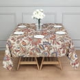 thumbnail image 3 of Beige Floral and Paisley Pattern Square Tablecloth,Waterproof Square Table Cover,Wipeable Spillproof Washable Table Cover for Home Kitchen Party Decor 60"x60"(152x152cm), 3 of 6