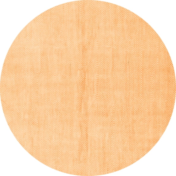Ahgly Company Indoor Round Solid Orange Modern Area Rugs, 8' Round