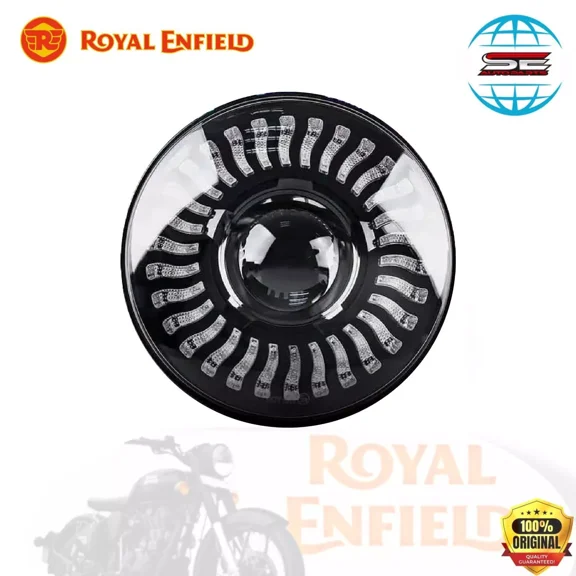 New Striped Led Headlight 7" For Royal Enfield Hunter 350 Meteor 350 Thar & Jeep