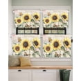 thumbnail image 2 of American Pastoral Style Short Blackout Curtains 24 Inch Long Sunflower Flower Farm Rod Pocket Kitchen Curtains, 2 Panels Thermal Insulated Room Darkening Drapes for Bedroom, 30"W x 24"L, 2 of 5