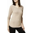 thumbnail image 2 of maison Jules Womens Dot Pullover Sweater, Beige, X-Small, 2 of 2