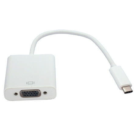 Minicom Vga Data Transmitter (CyberTech High Speed Data Transfer USB 3.1 Type C Male to VGA Female Adapter for Apple New MacBook 12 inch,Chromebook Pixel 2015,Nexus 5X/6P,Nokia N1,Cell Phone and Other Supported Type C)