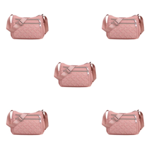 Guardoinrt Multipurpose Premium Crossbody Bag With Large Capacity Polyester Messenger Bag Multiple Occations Gift Premiun pink 5Set