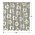 thumbnail image 5 of Waterproof Daisy Seamless Pattern Shower Curtain 72x72 Inch Boho Style Polyester Unique Shower Curtain for Bathroom Hotel Home Decor with 12 Plastic Hooks, 5 of 5