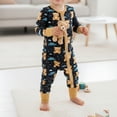 thumbnail image 4 of ATAIKU 3-24M Newborn Baby Zipper Footless Pajamas Bamboo Long Sleeve Footed Sleepers Sleep 'N Play for Infant Toddler Boys - Clouds Bear, 4 of 8