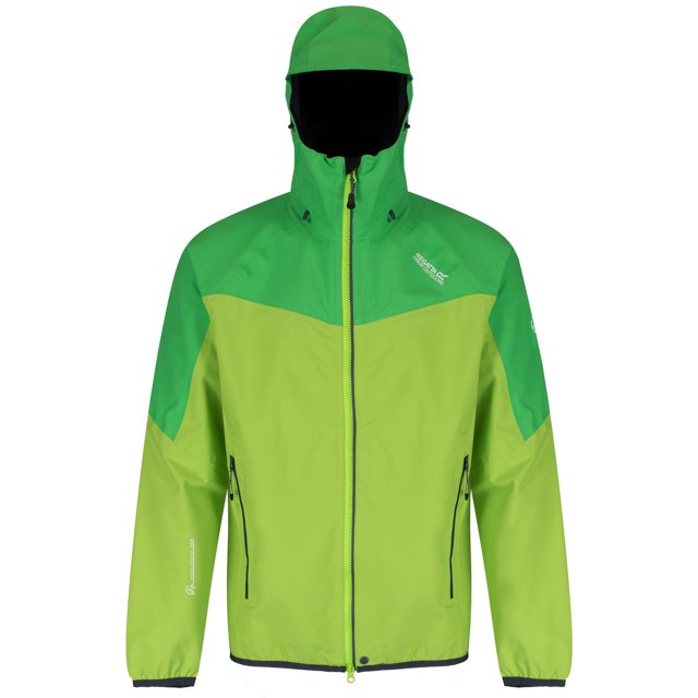Regatta Great Outdoors - Chaqueta ligera impermeable modelo Imber II para hombre (Verde Lima/Verde) Regatta UTRG2474_limegreenfairwaygreen