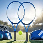 Tennis Rackets for Kids, 21 Inch Junior Tennis Racket Set, Includes 2 Rackets + 1 Tennis Ball + 1 Handbag