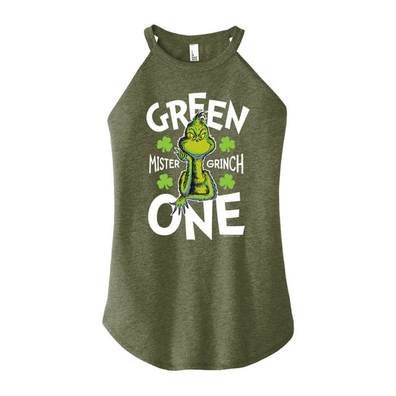 The Grinch - Green One - Juniors High Neck Tank Top