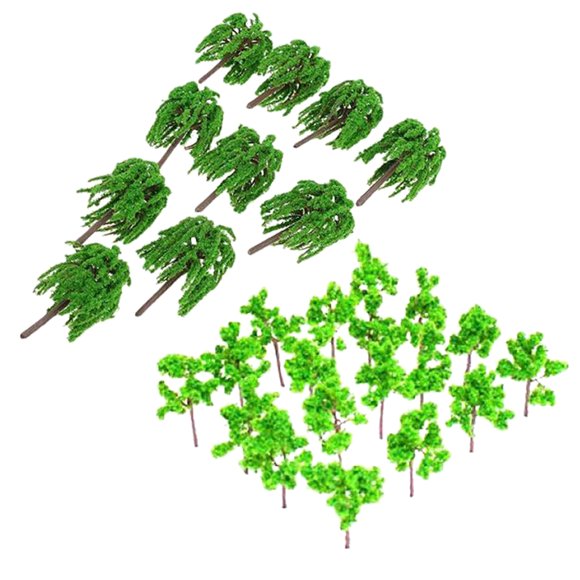 60 Unidades Modelos de Árbol Sauce en Mimiatura para Decoración Casa, Escritorio, Sala de , Cocina Hugo Escala Árboles decorativos