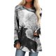 thumbnail image 2 of Puntoco, camisetas de cuello redondo para mujer, camisetas con estampado de Halloween, camisetas de manga corta, blusas, tops Puntoco Puntoco-5622, 2 of 5