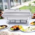 thumbnail image 3 of Jacgood Chafing Dish Buffet Set 2 Pack 8QT Stainless Steel, Chafers and Buffet Warmers Sets for Parties, Events, Wedding, Camping, Dinner, 3 of 7