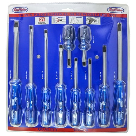 

Best Value H4200104 Go Thru Striking Phillip and Slotted Screwdriver with Magnetic Tips 10-Piece Set