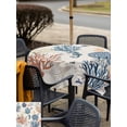 thumbnail image 5 of Outdoor Tablecloths with Umbrella Hole & Zipper, Blue Coastal 54x54 Inch Square Tablecloths, Summer Beach Coral Shell Starfish Vintage Waterproof Table Cloth, Patio/Pool/Picnic Table Covers, 5 of 8