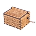 thumbnail image 4 of Caja de música de Madera Sincero con manivela mecánica clásica, 4 of 10