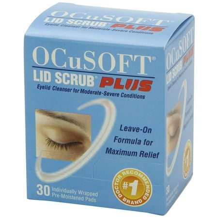 OCuSOFT Lid Scrub Plus Eye Lid Cleanser, 30 Count
