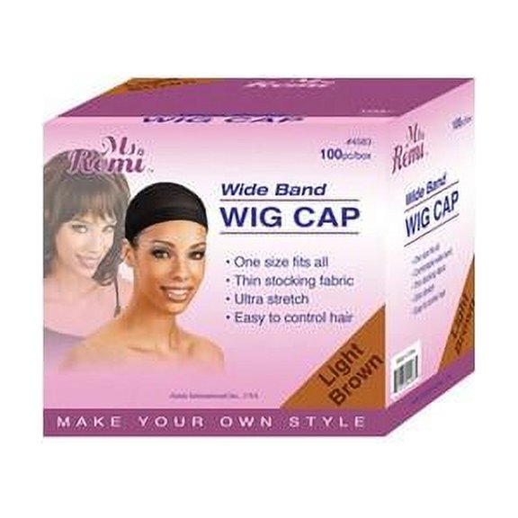 Annie Ms Remi Wig Cap Wide Band Lt Brown Shea Butterx, 100/PK