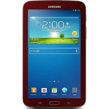 Samsung Galaxy Tab 3 7" Tablet 8GB Memory Garnet Red Bonus cover