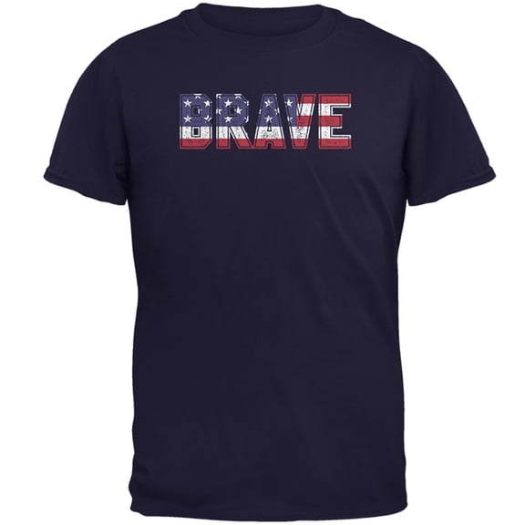 4th of July Brave Patriot American Flag Mens T Shirt