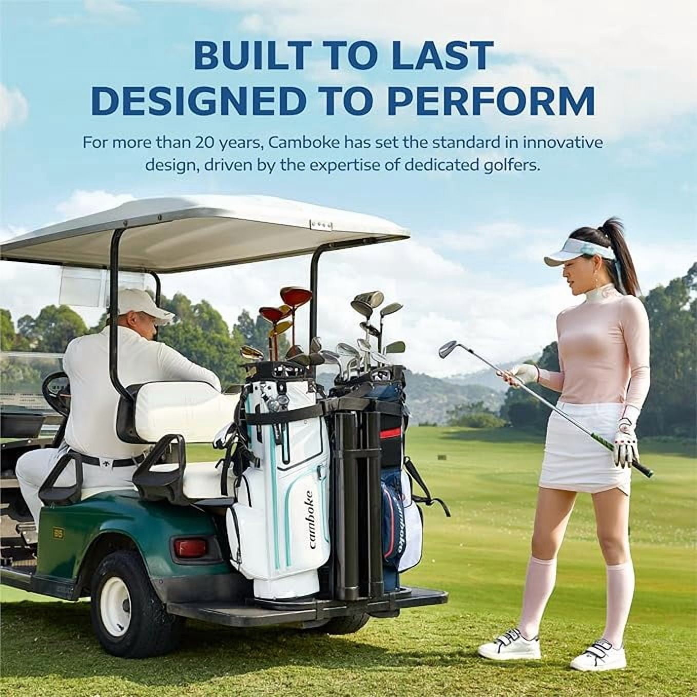 Golf Stand Bag with 14 Way Dividers, Lightweight Durable Toughened Stand, Cart Compatible Base, Ergonomic Dual Strap, Rain Hood, Ample Storage Pockets for Men and Women