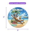 thumbnail image 5 of Bulldog Hello Summer Beach Theme with Sunglasses and Tropical Cocktail Ceramic Round Ornament Dog Lover Gifts Idea Home Tree Decor - 00009, 5 of 5