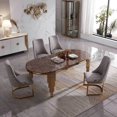 thumbnail image 1 of New rectangular marble dining table light luxury high-grade stainless steel dining table and chair combination My Lux Decor Round, 1 of 6