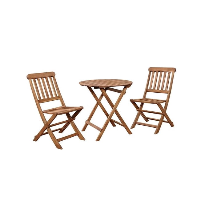 Riverbay Furniture Ensemble Bistro de Patio 3 Pcs en Teck