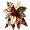 thumbnail image 2 of DIY Large Patchwork Bow Sewing Kit, Farmhouse Folded Fabric Flower Door Hanging Craft Set with Pre-Cut Fabrics, Batting and Instructions for Wall Window Porch Decor (A), 2 of 6
