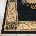 thumbnail image 3 of Superior Classic Elegant Floral Medallion Power-Loomed Indoor Area Rug, Midnight Blue, 5' x 5' Square, 3 of 7