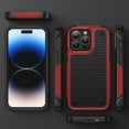 thumbnail image 5 of Armor Shockproof Case for iPhone 16, [Military Grade Anti-Drop] Rugged Hybrid Hard PC+Soft Silicone Heavy-Duty Tough Durable Slim Fit Lightweight Protective Bumper Phone Case, Red, 5 of 8
