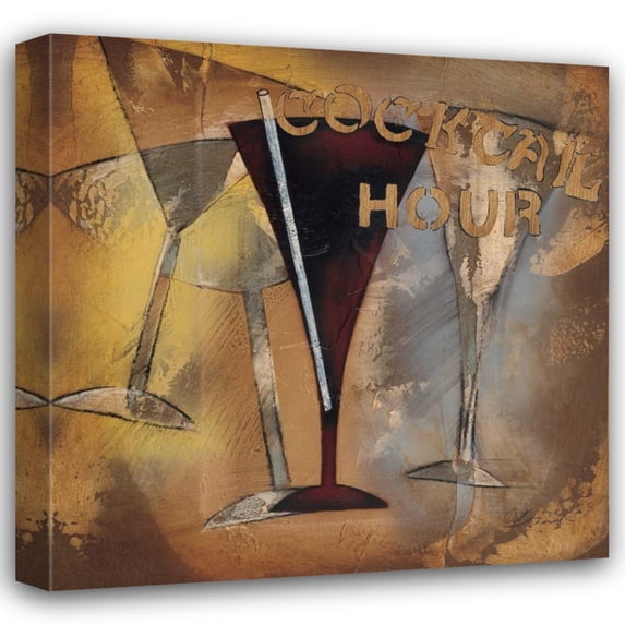Susan Osborne 20x20 Gallery Wrapped Canvas Wall Art Titled - Time for Cocktails I
