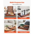 thumbnail image 5 of KFFKFF Acacia Wood Tray, Tray Board with Convenient Handles, Rustic Decorative Serving Platters, Perfect for Bedside Breakfast, Midday Meals, Kitchen Use, Living Room, Ottoman, Coffee Table, 5 of 9