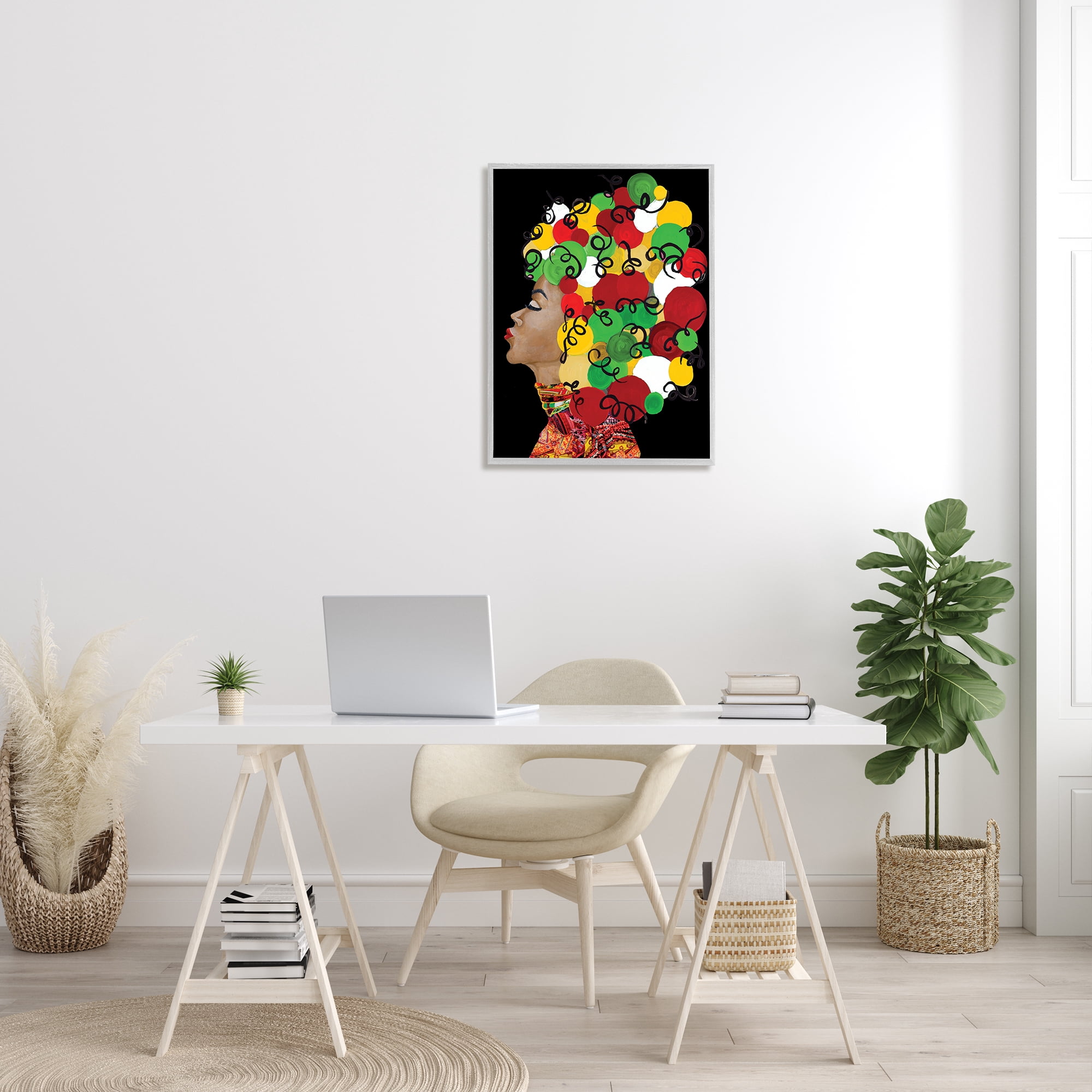 Stupell Home Décor Industries Singing Woman With Pop Abstract Hairstyle, 24 x 30, Designed by Gina Ritter