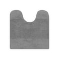 thumbnail image 3 of Better Trends 20" x 20" U-Shape Toilet Rug 100% Cotton Non Slip Tufted Contour Bath Mat, Water Absorbent Bathroom Rug, (Gray) Granada Collection, 3 of 6