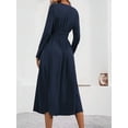 thumbnail image 6 of Women'S Long Sleeve Maxi Dress  Fall Trendy Elegant V-Neck Flowy Wedding Guest Holiday Formal Long Dresses, 6 of 7