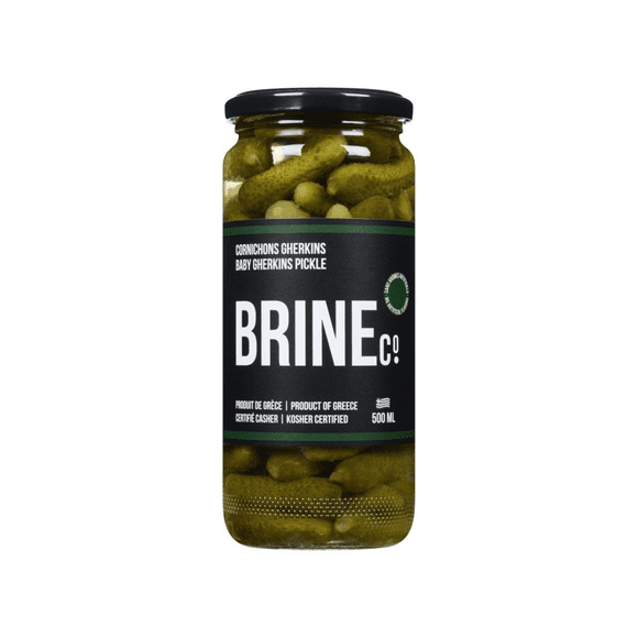 Brine Co Cornichons Gherkins 500ML Bocal