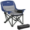 thumbnail image 2 of Outsunny Camping Chair for Adults, Portable Folding Camping Chair, Side Pockets, Cup Holders, Carry Bag for Backyard, Fishing & Sports, Blue and Gray, 2 of 9