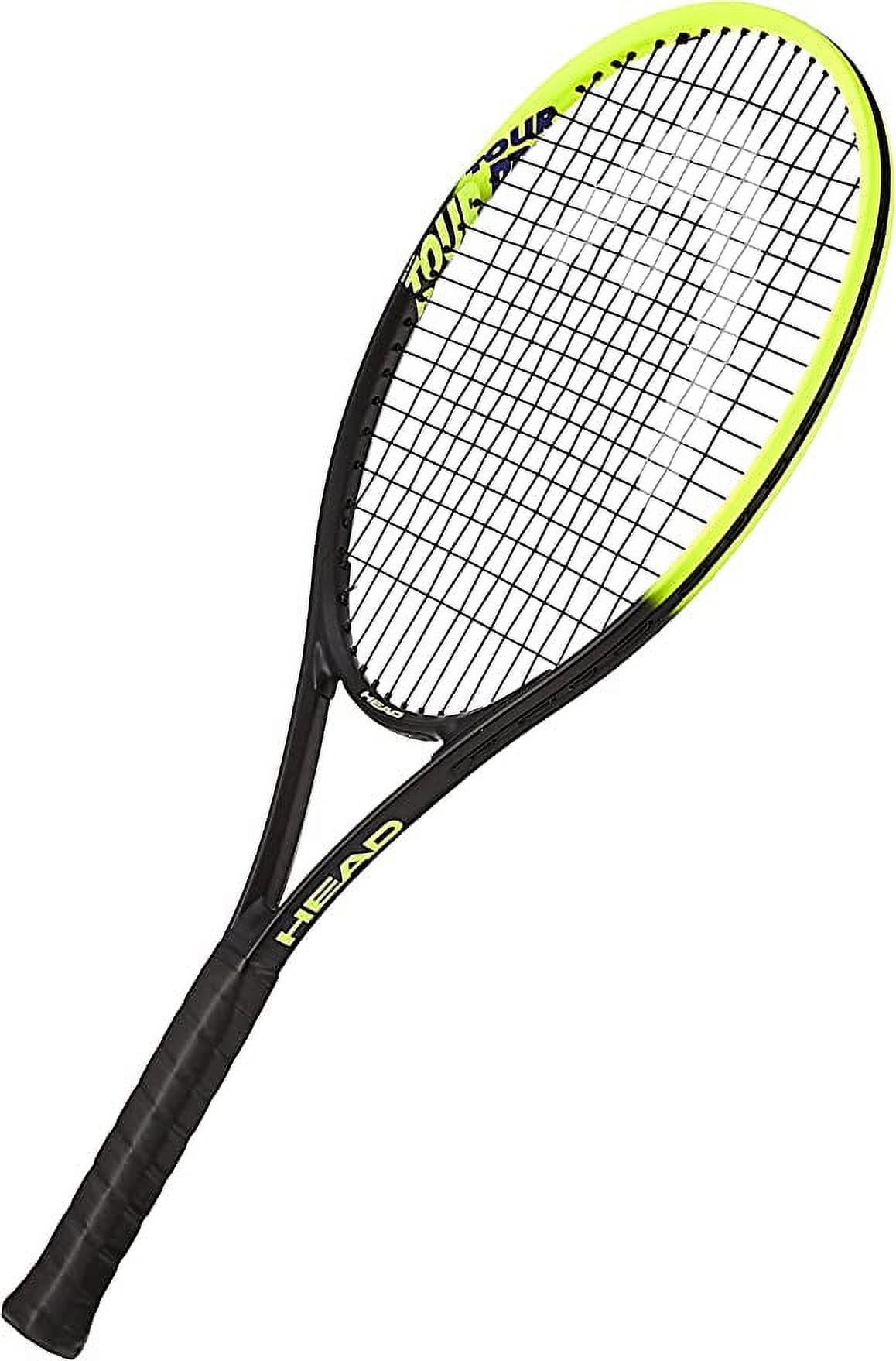 (2 pack) HEAD Tour Pro Adult Tennis Racquet, Strung, 9.9 oz. Weight, 105 Sq. in. Racquet Head Size, 27 Inches, Black/Green