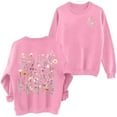thumbnail image 4 of Arlun Women's Floral Printed Sweatshirts Vintage Flower Graphic Drop Shoulder Long Sleeve Sweatshirt Cute Boho Thermal Comfy Crewneck Pullover Tops 1-Pink L, 4 of 4