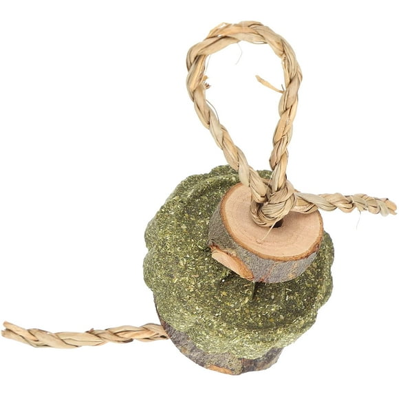 Rabbit Grass Cake String, Natural Pet Chewing Grass Cake Pet Tooth for Teeth Grinding for Teeth Care