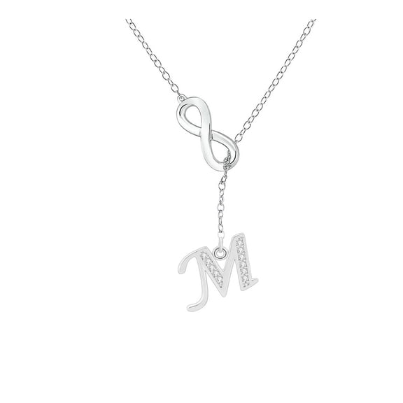 DESIGNICE 2026 New Initial Necklaces for Women,Graceful Silver Initial Necklace for Women,Delicate Simple Dainty Necklace,Personalized Custom Initial Necklace,M