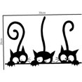 thumbnail image 5 of Adhesivos de pared de gatos divertidos de tres animales, pegatinas de pared de PVC para el hogar y el dormitorio, decoración artesanal, pegatinas de pared 3D extraíbles, 5 of 5