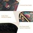 thumbnail image 5 of FORMRS Makeup Bag Travel Cosmetic Organizer for Women Fold Flat Zipper Pouch with Handle, Psychedelic Forest, 5 of 8