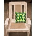 thumbnail image 2 of Letter A Football Green and Yellow Fabric Decorative Pillow, 2 of 2
