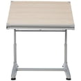 thumbnail image 2 of Stand Up Desk Store Adjustable Height and Angle Drafting Table Drawing Desk with Large Surface (Silver Frame/Birch Top, 40" W X 26" D), 2 of 5
