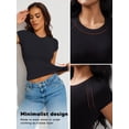 thumbnail image 5 of Athlemo Women's Breathable Bamboo Short Sleeve Seamless Shaping Undershirt, 5 of 5