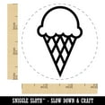 thumbnail image 2 of Ice Cream Cone Self-Inking Rubber Stamp Ink Stamper - Black Ink - Small 3/4 Inch, 2 of 7